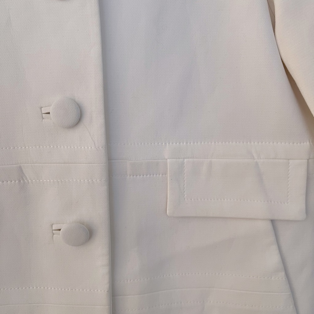 Mossimo Dutti White Button-Down Lined Spring Jack… - image 2